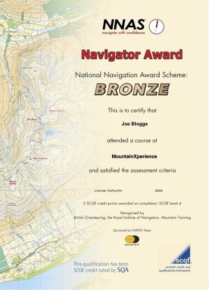 NNAS Bronze Navigator Award Certificate
